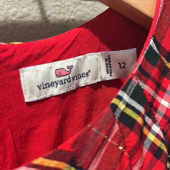 Vineyard Vines Holiday Tartan Plaid Ruffle Dress Size 12 (Girls) - Picture 2 of 5